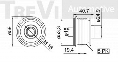 TREVI AUTOMOTIVE ap1118 -  Механизм свободного хода генератора
